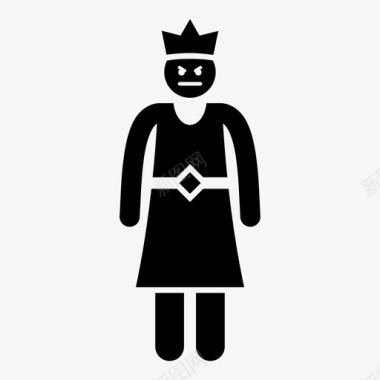 邪恶的国王皇帝君主图标图标