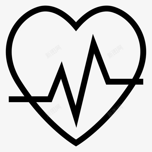 生活节拍商业图标svg_新图网 https://ixintu.com 健康 商业 心脏 生活 科学线图标 节拍