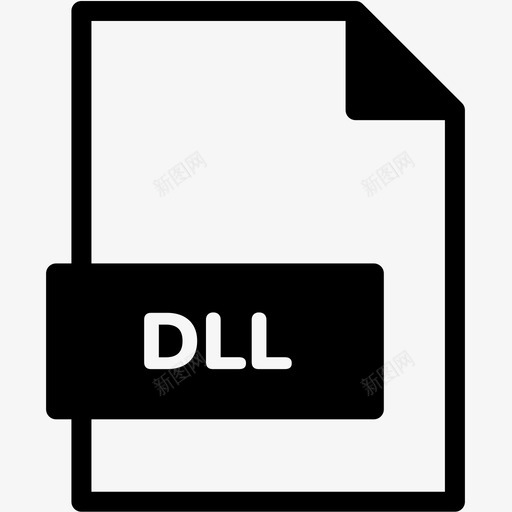 DLLfiledllfileextension图标svg_新图网 https://ixintu.com DLLfile dllfile extension fileformatsvol2mixed format type