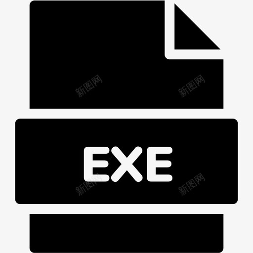 Exefileexefileextension图标svg_新图网 https://ixintu.com Exefile exefile extension fileformatsvol3glyph format type