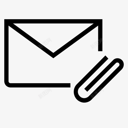 邮件附件电子邮件图标svg_新图网 https://ixintu.com pin 信封 电子邮件 邮件 附件