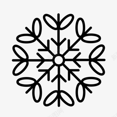 雪花北极圣诞节图标图标