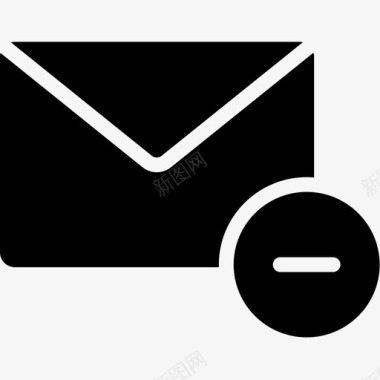 删除电子邮件信封信件图标图标