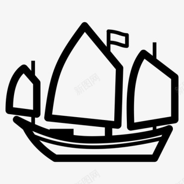 船冒险游船图标图标