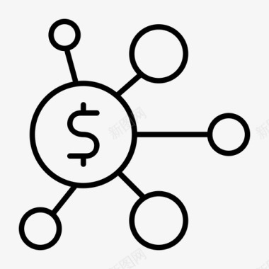 网络商业美元图标图标