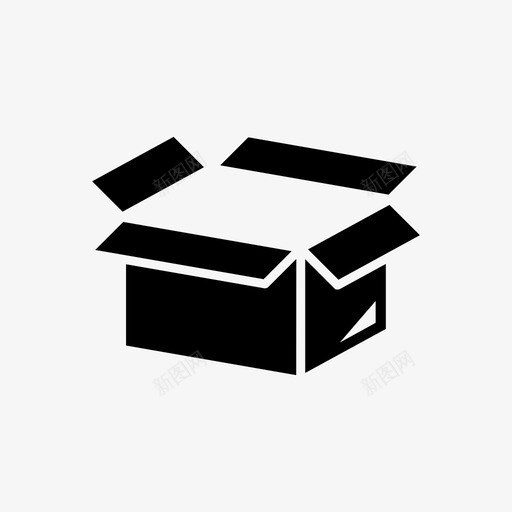开箱纸板交货图标svg_新图网 https://ixintu.com 交货 储存箱 包装 开箱 纸板