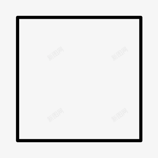 正方形块状形状图标svg_新图网 https://ixintu.com 几何 块状 形状 正方形 轮廓