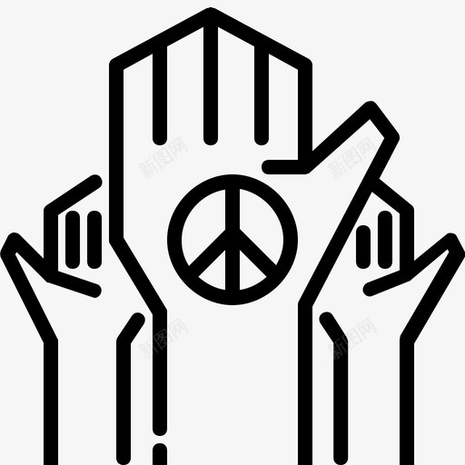 希望之手关心双手图标svg_新图网 https://ixintu.com 关心 双手 和平 希望之手 帮助 难民和移民