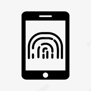 指纹保护网络安全指纹扫描仪图标图标