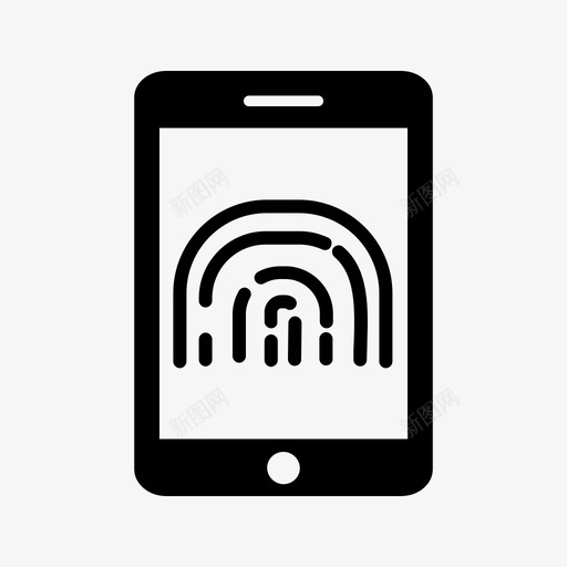 指纹保护网络安全指纹扫描仪图标svg_新图网 https://ixintu.com 安全填充 安全手机 指纹保护 指纹扫描仪 网络安全
