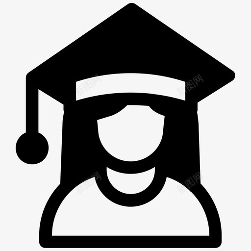 毕业生学生图标svg_新图网 https://ixintu.com 学生 毕业生