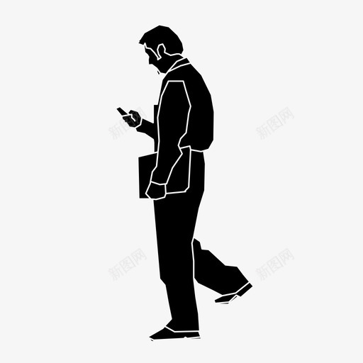 男人人2d黑色图标svg_新图网 https://ixintu.com 人 人2d黑色 男