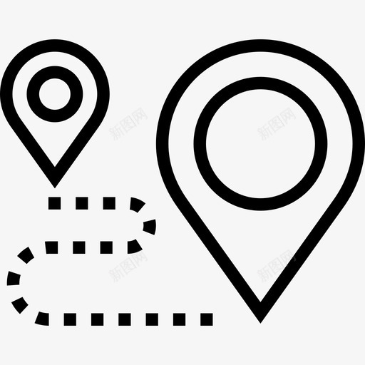 分支机构位置地图图标svg_新图网 https://ixintu.com 位置 分支机构 商业和金融 地图 导航 指针 标记