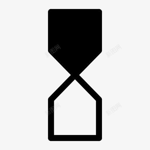 小玻璃钟沙计时器图标svg_新图网 https://ixintu.com 小玻璃 沙计时器 钟