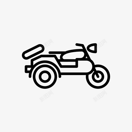 旧自行车摩托车复古图标svg_新图网 https://ixintu.com 咖啡馆赛车手 复古 摩托车 旧自行车