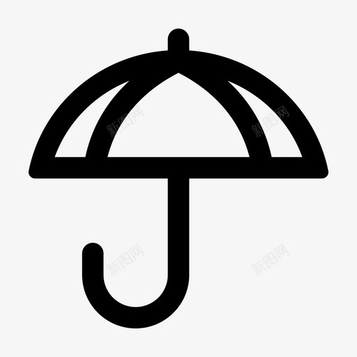 雨伞保险防护图标svg_新图网 https://ixintu.com 保险 安全 遮阳 防护 防雨 雨伞 飞蓬教育黑线