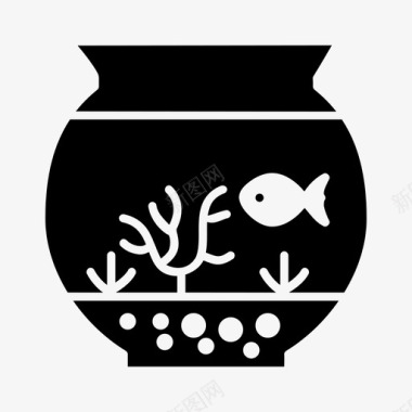 水族馆碗鱼图标图标