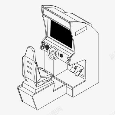 赛车模拟器街机游戏玩家图标图标