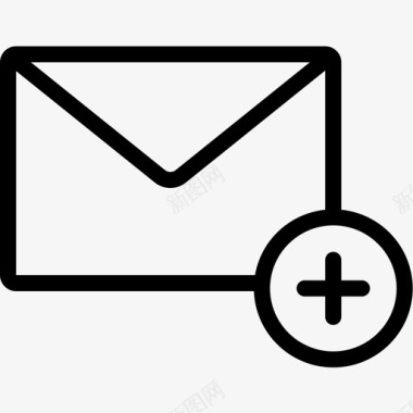 添加电子邮件信封信件图标图标