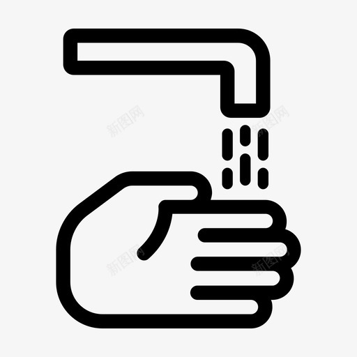 洗手清洁消毒图标svg_新图网 https://ixintu.com 卫生 水 洗手 消毒 清洁