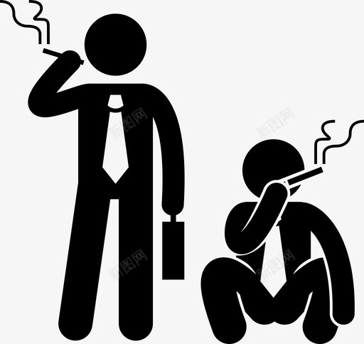 抽烟的商人休息人图标svg_新图网 https://ixintu.com 人 企业家和商人 休息 抽烟的商人 烟