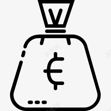 欧元钱袋货币金融图标图标