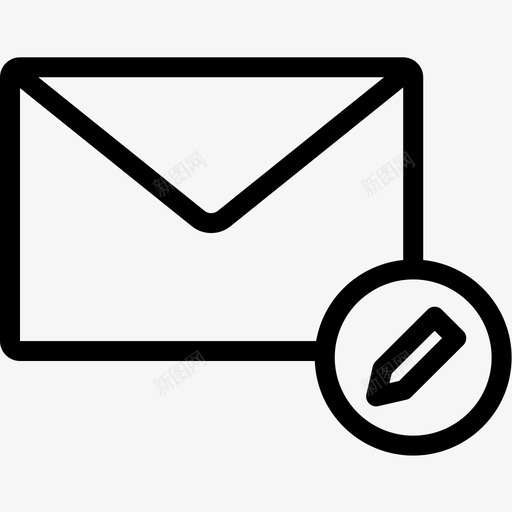 写电子邮件信封信件图标svg_新图网 https://ixintu.com 信件 信封 写电子邮件 电子邮件第二行