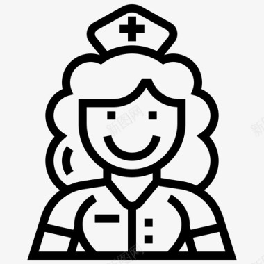 护士人民妇女图标图标