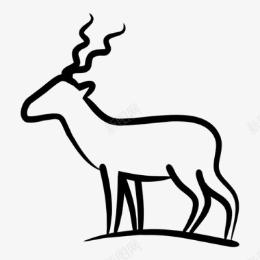 羚羊动物鹿图标图标