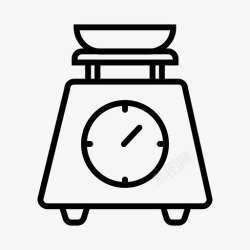 家用秤矢量图厨房秤计量秤衡器图标高清图片