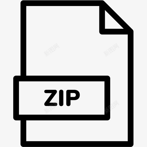 zip文件扩展名格式图标svg_新图网 https://ixintu.com zip文件 扩展名 文件格式vol2行 格式 类型