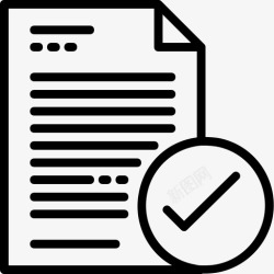 文档识别正确图标正确的文件检查文档图标高清图片