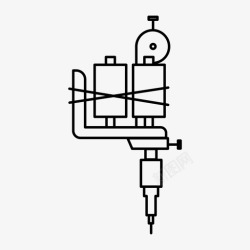 纹身师纹身机墨水纹身枪图标高清图片