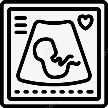 婴儿扫描胎儿医学图标图标