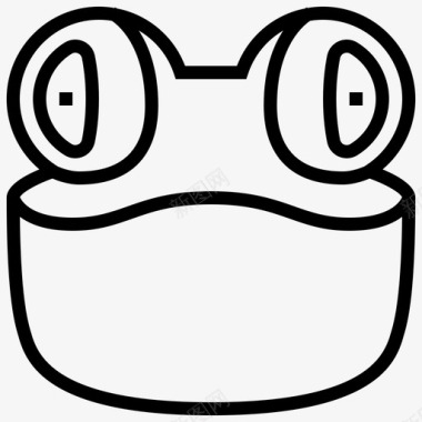 青蛙动物头图标图标