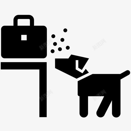 警犬爆炸物非法毒品图标svg_新图网 https://ixintu.com 气味 爆炸物 警犬 非法毒品