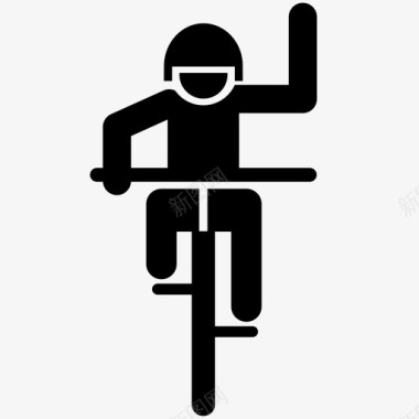 手信号自行车左转图标图标