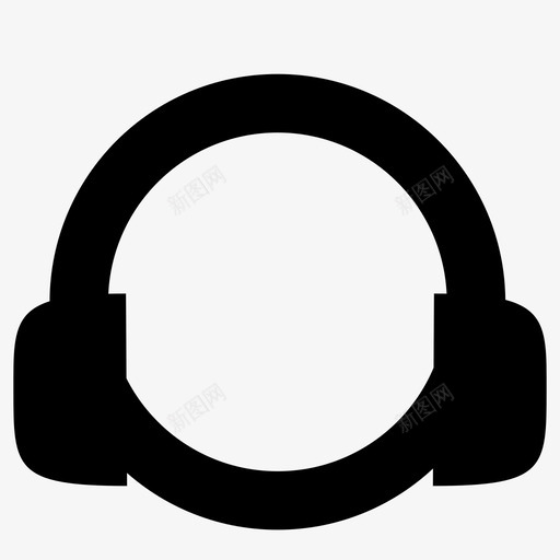 耳机音频小工具图标svg_新图网 https://ixintu.com 小工具 耳机 音乐 音频