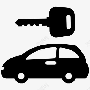 汽车钥匙购买汽车租赁图标图标