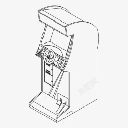 街机模拟器赛车模拟器街机游戏玩家图标高清图片