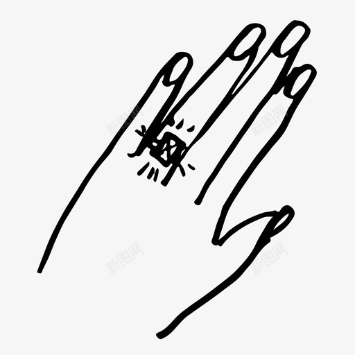 订婚戒指手结婚图标svg_新图网 https://ixintu.com 嫁给我 手 粗略的图标 结婚 订婚戒指