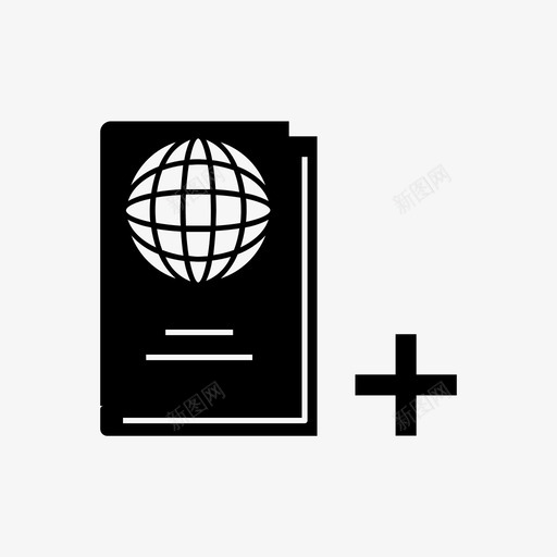 加护照证件许可证图标svg_新图网 https://ixintu.com 加护照 旅行 签证 许可证 证件