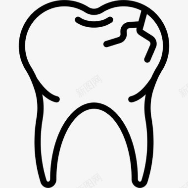 裂牙牙臼齿图标图标