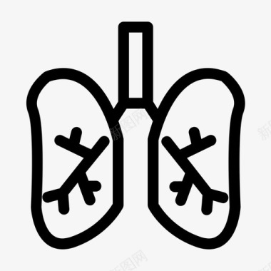 肺器官医学图标图标