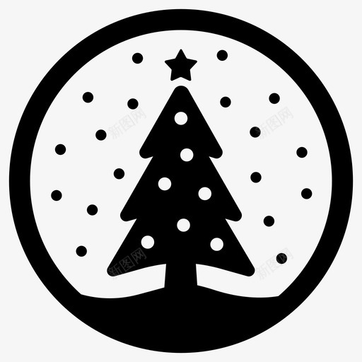 冬天圣诞树松树图标svg_新图网 https://ixintu.com 冬天 圣诞树 松树
