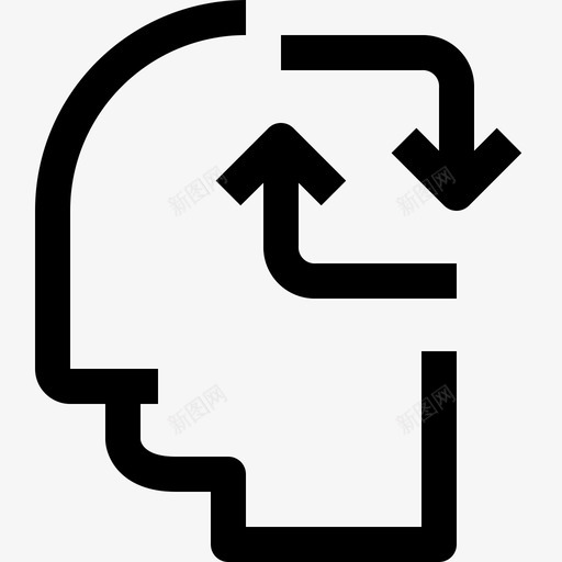 人类思维与思维大脑交流图标svg_新图网 https://ixintu.com 交流 人类思维与思维 人类思维的最小图标 大脑 头脑 过程