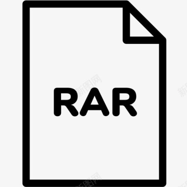 rar文件扩展名格式图标图标