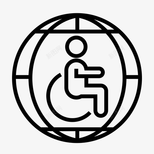 国际残疾人日图标svg_新图网 https://ixintu.com 国际残疾人日