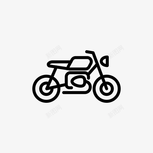街头自行车摩托车复古图标svg_新图网 https://ixintu.com 咖啡赛车 复古 摩托车 街头自行车