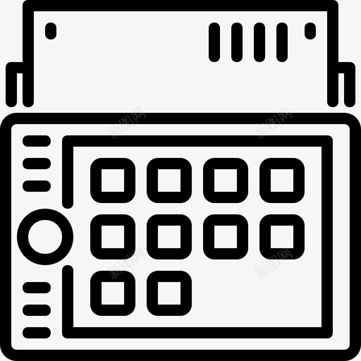 汽车立体声2din音频音乐图标svg_新图网 https://ixintu.com 汽车立体声2din 电子线路 音乐 音频